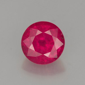 Rubí rojo natural de 1,16 ct, corte redondo, SI