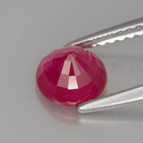 Rubí rojo natural de 1,16 ct, corte redondo, SI