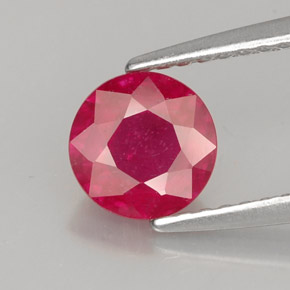 Rubí rojo natural de 1,13 ct, corte redondo, SI