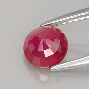 Rubí rojo natural de 1,13 ct, corte redondo, SI