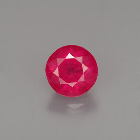 Rubí rojo natural de 1,28 ct, corte redondo, SI