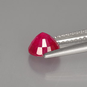 Rubí rojo natural de 1,28 ct, corte redondo, SI