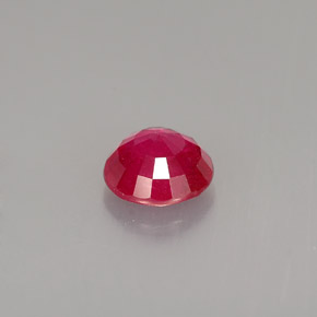 Rubí rojo natural de 1,00 ct, corte redondo, SI