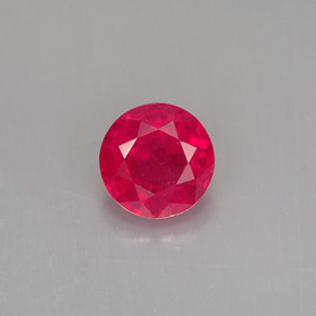 Rubí rojo natural de 1,12 ct, corte redondo, SI