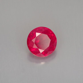Rubí rojo natural de 1,12 ct, corte redondo, SI