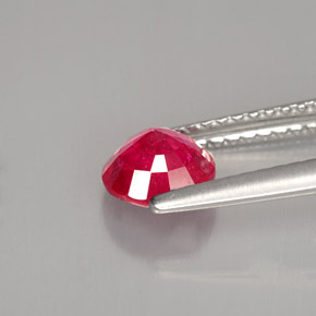 Rubí rojo natural de 1,12 ct, corte redondo, SI