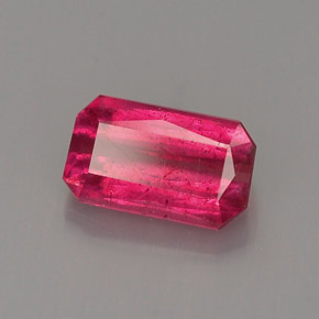 Rubí rojo natural de 1,13 ct, corte esmeralda, VS-SI
