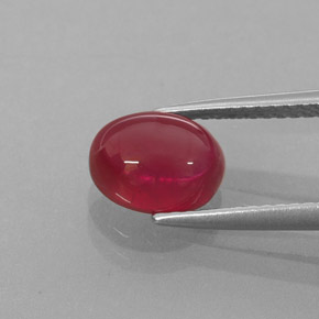 Rubí rojo natural de 2,82 ct, transparente, transparente / translúcido