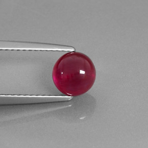 Rubí rojo natural de 1,95 ct, transparente, transparente / translúcido