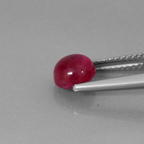 Rubí rojo natural de 1,95 ct, transparente, transparente / translúcido
