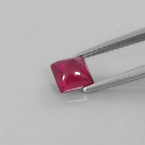 Rubí rojo natural de 1,41 ct, transparente, transparente / translúcido