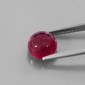 Rubí rojo natural de 3,35 ct, transparente, transparente / translúcido