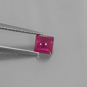 Rubí rojo natural de 1,00 ct, transparente, transparente / translúcido