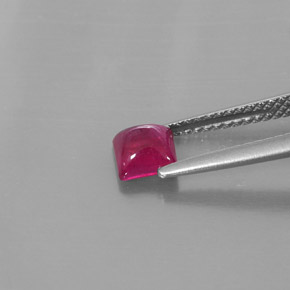 Rubí rojo natural de 1,00 ct, transparente, transparente / translúcido
