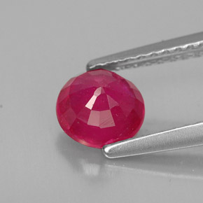 Rubí rojo natural de 1,15 ct, corte redondo, VS-SI