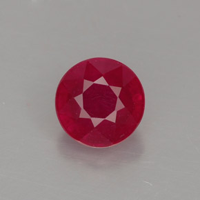 Rubí rojo natural de 1,31 ct, corte redondo, SI