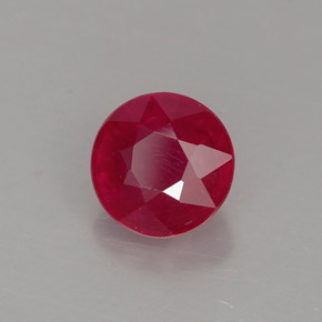 Rubí rojo natural de 1,31 ct, corte redondo, SI
