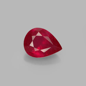 Rubí rojo natural de 1,50 ct, en forma de pera, SI