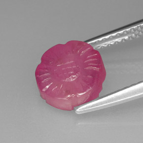 Rubí rosa natural de 2,66 ct, forma elegante, translúcido