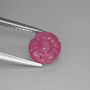 Rubí rosa natural de 2,43 ct, forma elegante, translúcido