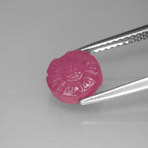 Rubí rosa natural de 2,43 ct, forma elegante, translúcido