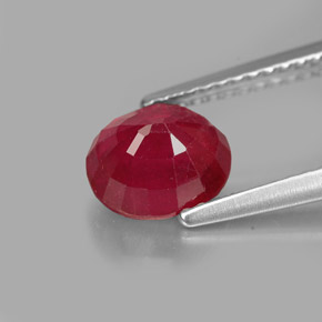 Rubí rojo natural de 1,95 ct, corte óvalo, SI