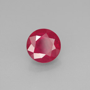 Rubí rojo natural de 2,05 ct, corte redondo, VS-SI