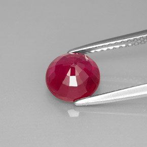 Rubí rojo natural de 2,05 ct, corte redondo, VS-SI