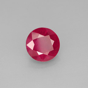 Rubí rojo natural de 1,87 ct, corte redondo, SI