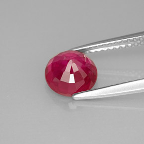 Rubí rojo natural de 1,85 ct, corte redondo, SI