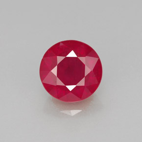 Rubí rojo natural de 1,95 ct, corte redondo, SI