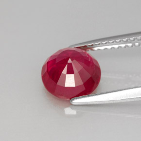 Rubí rojo natural de 1,95 ct, corte redondo, SI