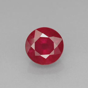 Rubí rojo natural de 2,11 ct, corte redondo, SI