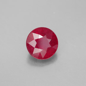 Rubí rojo natural de 1,97 ct, corte redondo, SI