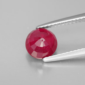Rubí rojo natural de 1,97 ct, corte redondo, SI