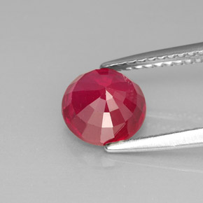 Rubí rojo natural de 1,91 ct, corte redondo, SI