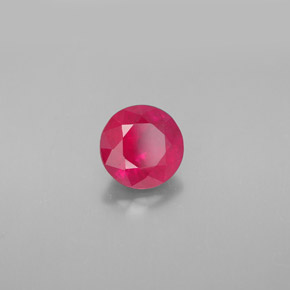 Rubí rojo natural de 1,61 ct, corte redondo, SI