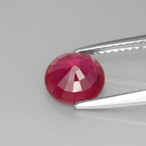 Rubí rojo natural de 1,56 ct, corte redondo, SI