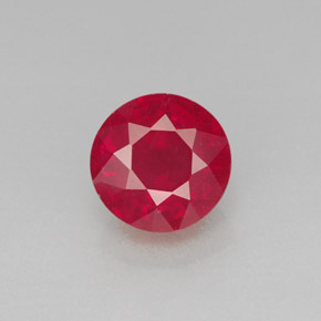 Rubí rojo natural de 2,02 ct, corte redondo, SI
