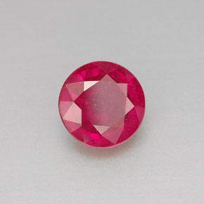 Rubí rojo natural de 2,03 ct, corte redondo, VS-SI