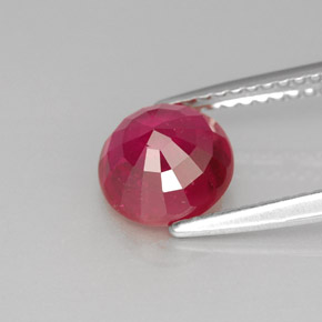 Rubí rojo natural de 2,03 ct, corte redondo, VS-SI
