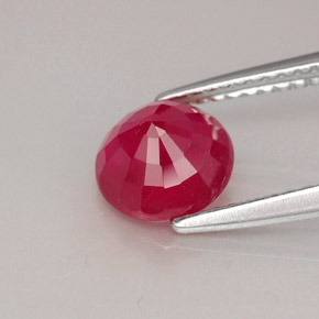 Rubí rojo natural de 1,93 ct, corte redondo, SI