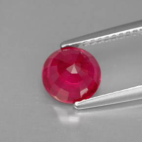 Rubí rojo natural de 1,88 ct, corte redondo, SI-I1