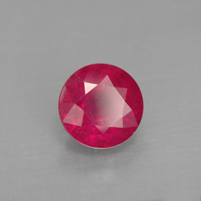 Rubí rojo natural de 1,89 ct, corte redondo, SI