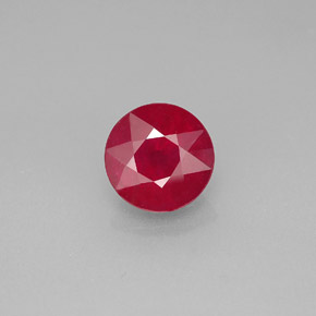 Rubí rojo natural de 1,92 ct, corte redondo, SI-I1