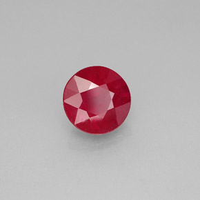 Rubí rojo natural de 1,92 ct, corte redondo, SI-I1