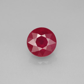 Rubí rojo natural de 2,02 ct, corte redondo, SI-I1