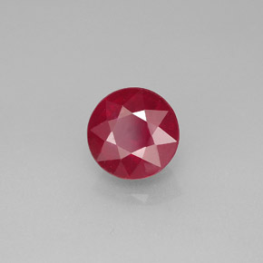 Rubí rojo natural de 2,02 ct, corte redondo, SI-I1