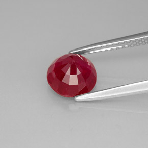 Rubí rojo natural de 2,02 ct, corte redondo, SI-I1