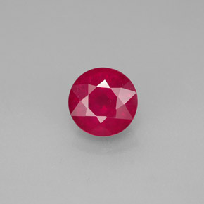 Rubí rojo natural de 1,93 ct, corte redondo, SI-I1